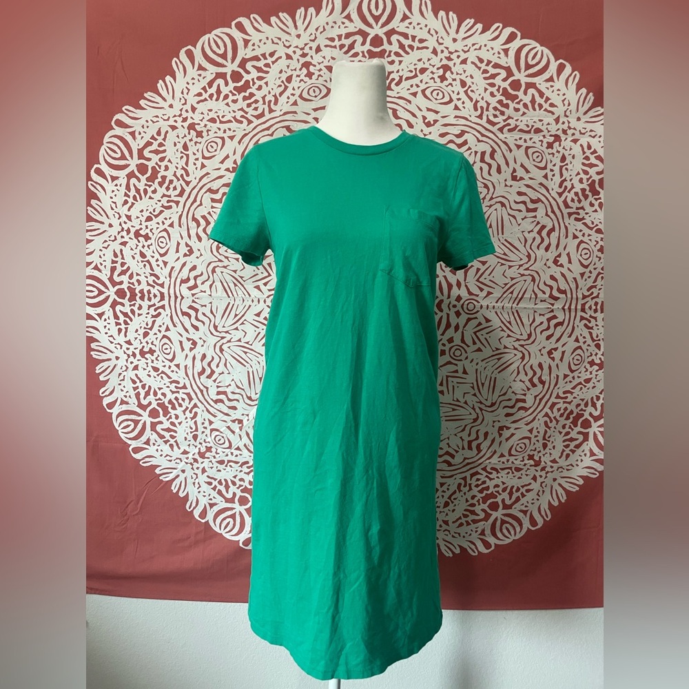 J. Crew Re-Imagined Green Tee casual dress size XS